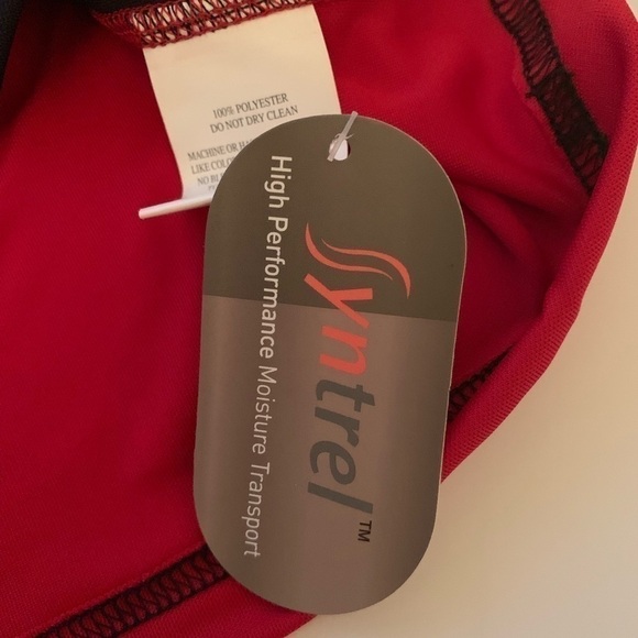 ZORREL Men's Block Active T-Shirt Black and red - Picture 5 of 6